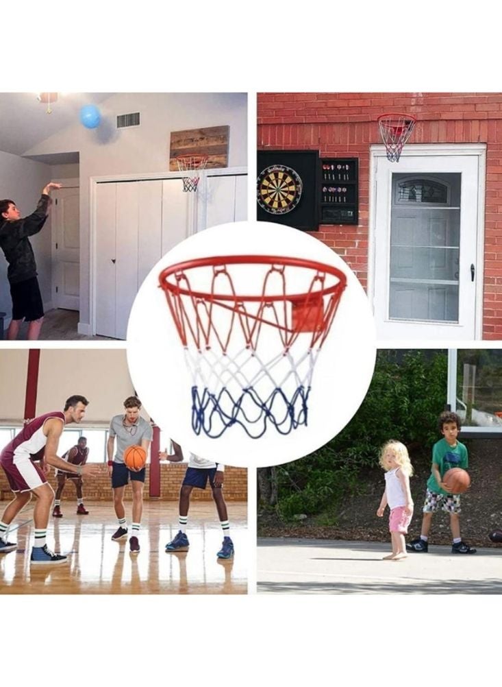 بريميم مجموعة طوق كرة سلة مثبتة على الحائط للأطفال - لوحة كرة سلة داخلية صغيرة مع كرة وشبكة ومضخة - Image 3